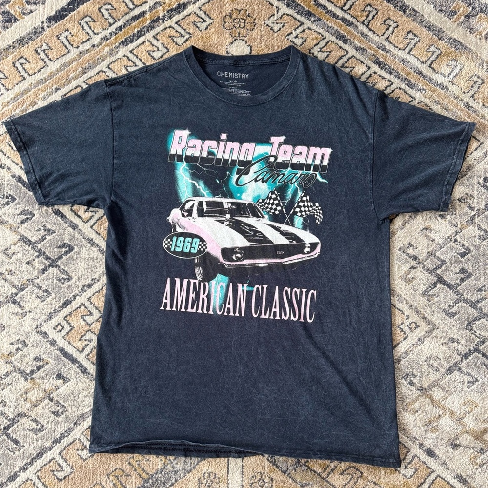 Chemistry Black Racing Graphic Short Sleeve Tee